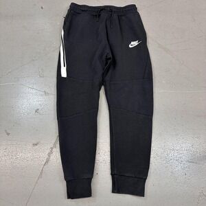 Nike Pants Mens XL Black Fleece Sweatpants Joggers Zip Pocket Swoosh Logo